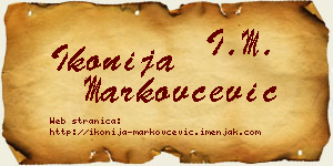 Ikonija Markovčević vizit kartica